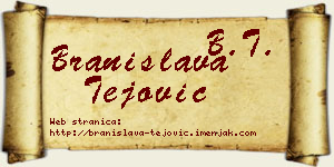Branislava Tejović vizit kartica